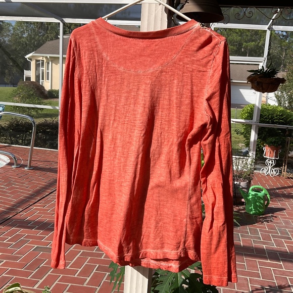 Free People long sleeve cotton Henley tee - Picture 3 of 4